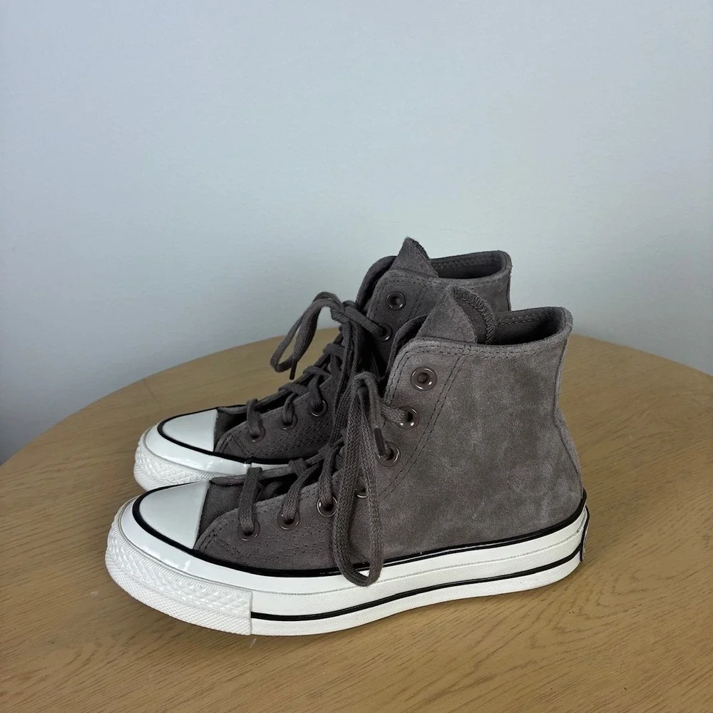 Converse Chuck 70 Hi Suede Charcoal Grey High Top Sneakers Women's 5 Retro